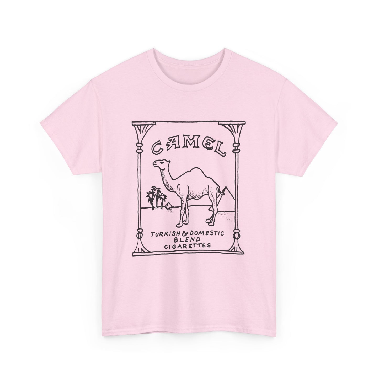 vintage camel cigarettes drawing reproduction tshirt