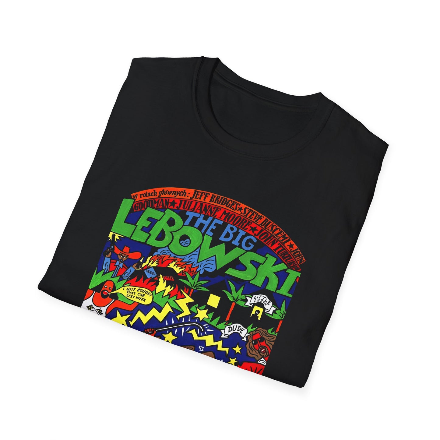 the big lebowski polish movie poster tshirt