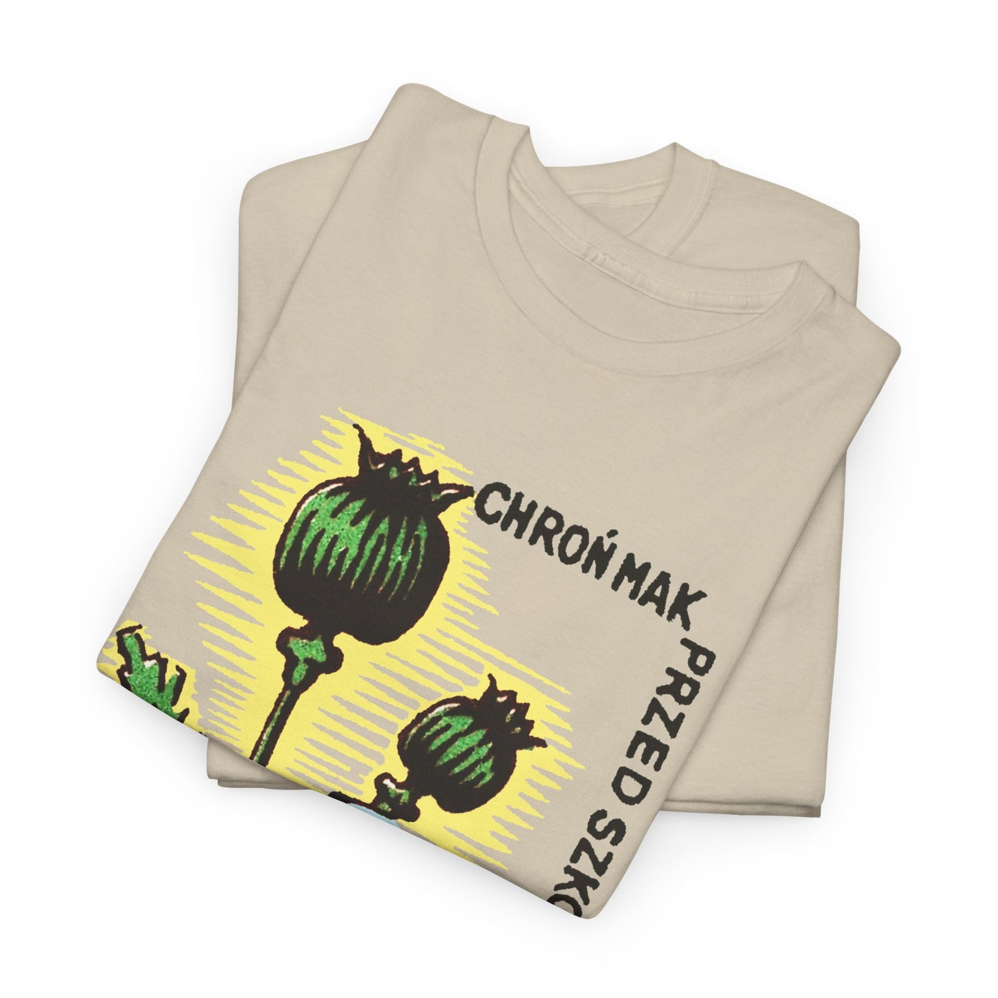 vintage polish matchbox graphic protect poppies from pests pesticide ad tshirt