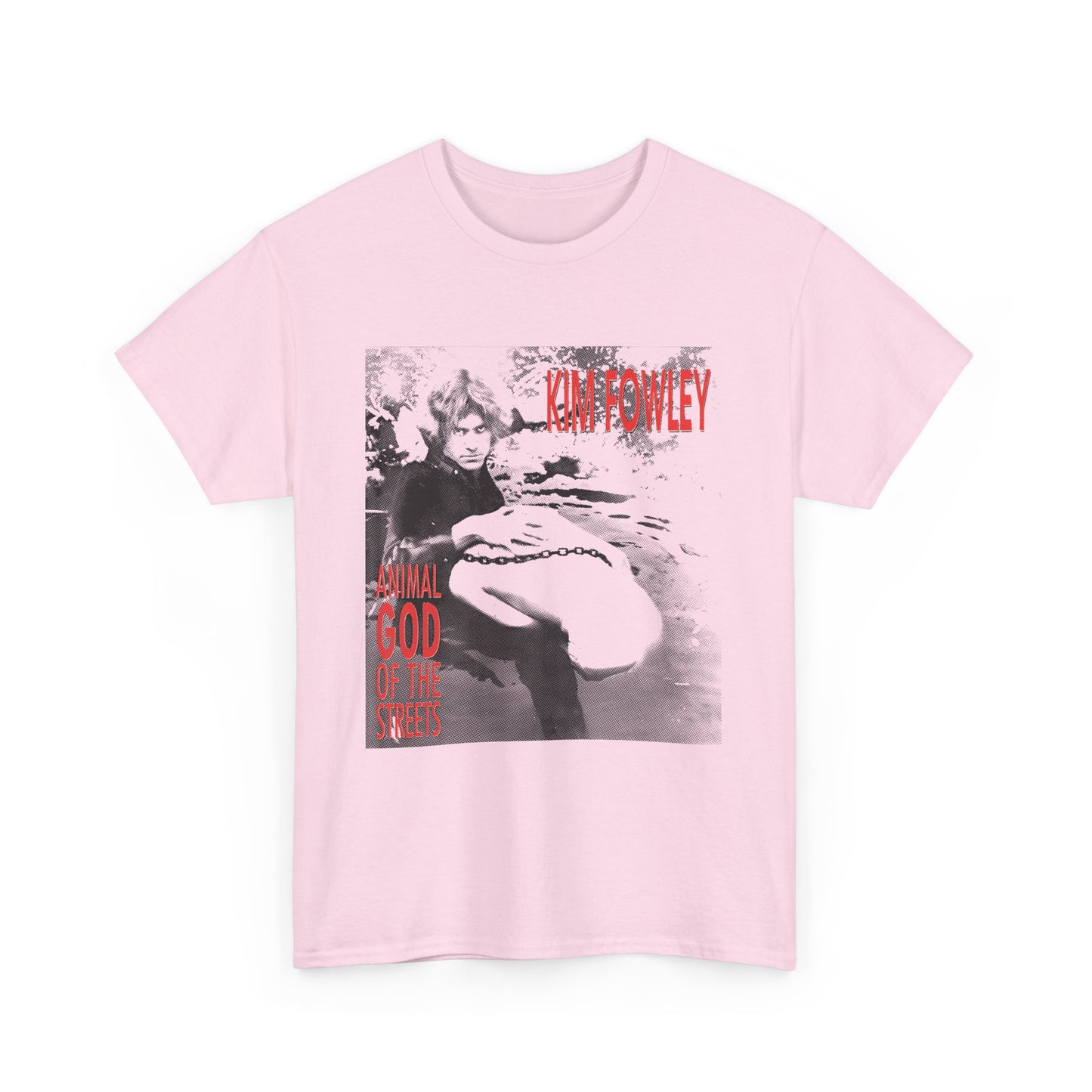 1974 animal god of the streets by kim fowley album cover stretched tshirt