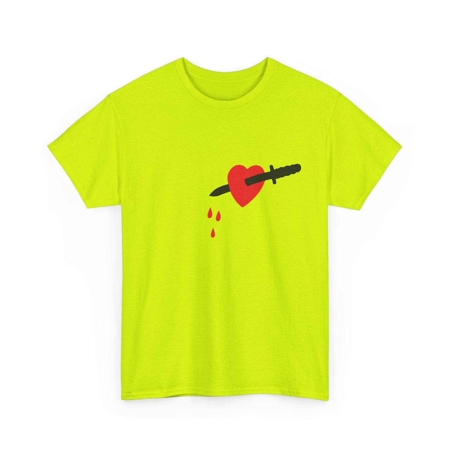 1970s vintage stabbed in the heart reproduction tshirt