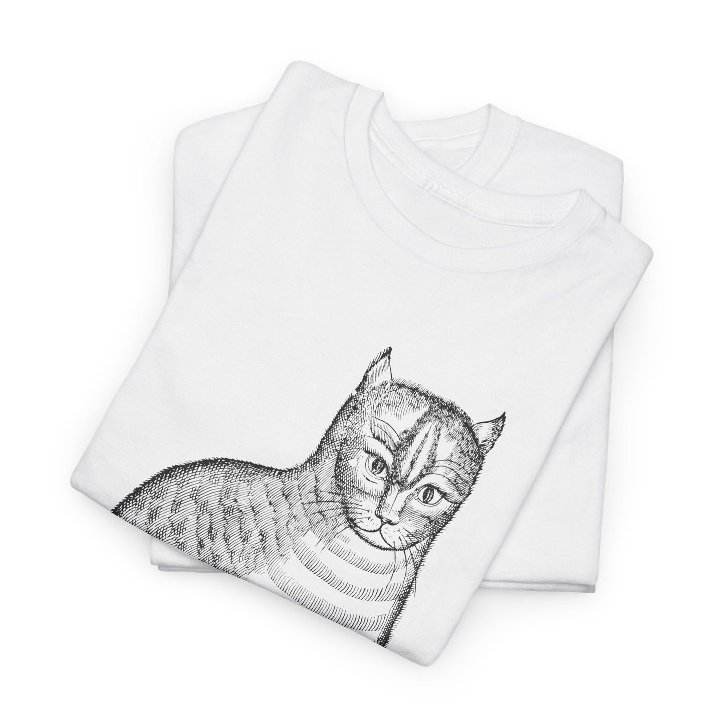 1658 edward topsell cat illustration reproduction tshirt