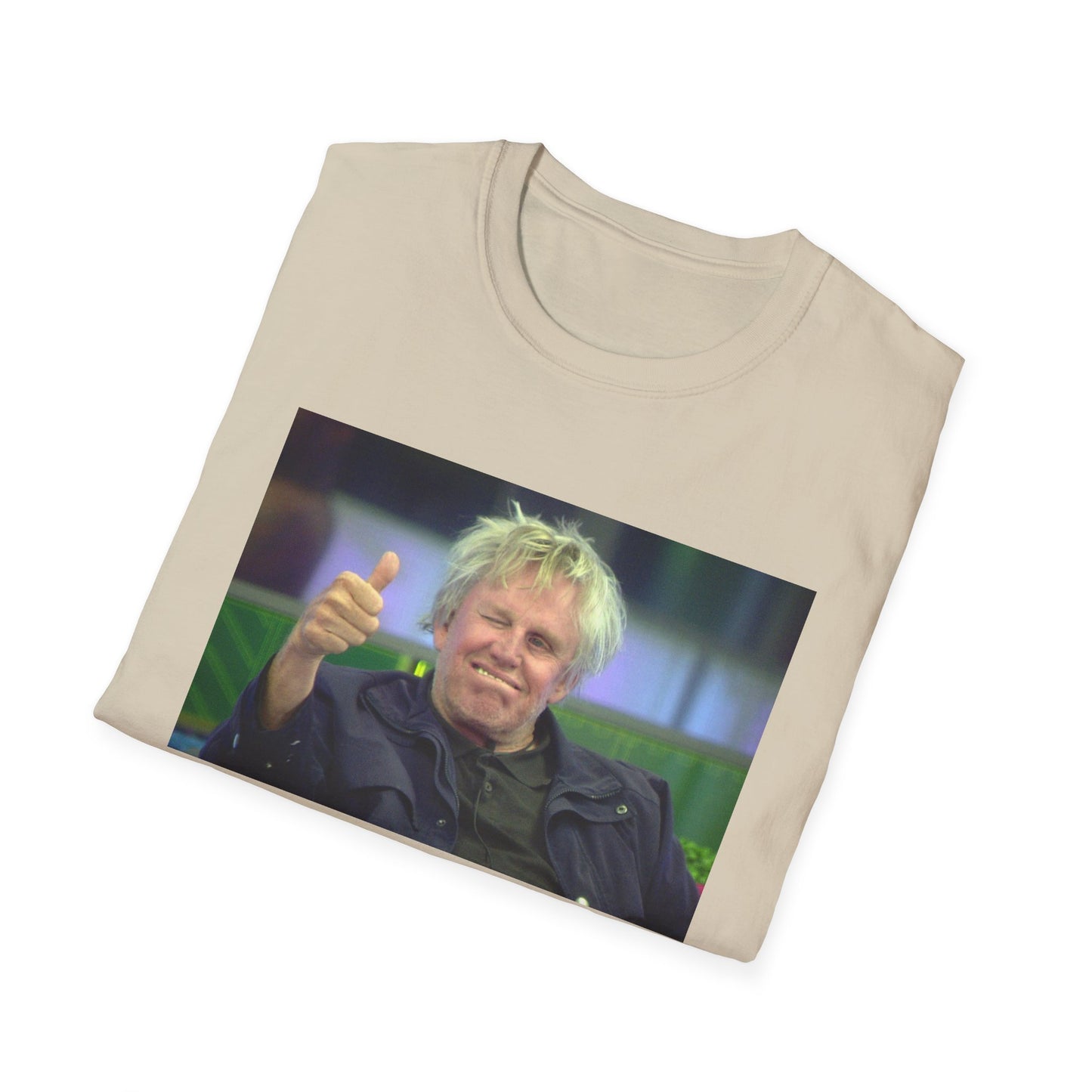 gary busey thumbs up tshirt