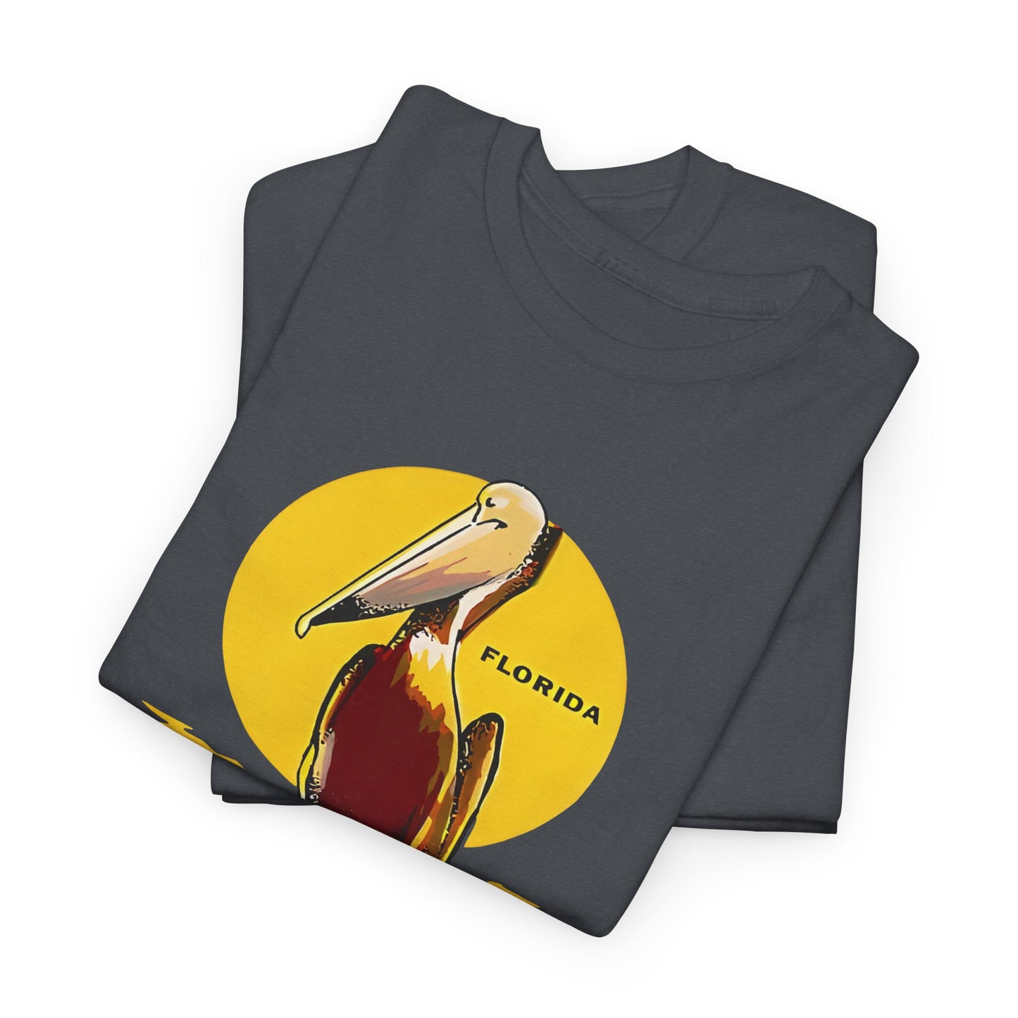 vintage florida pelican souvenir water decal reproduction tshirt