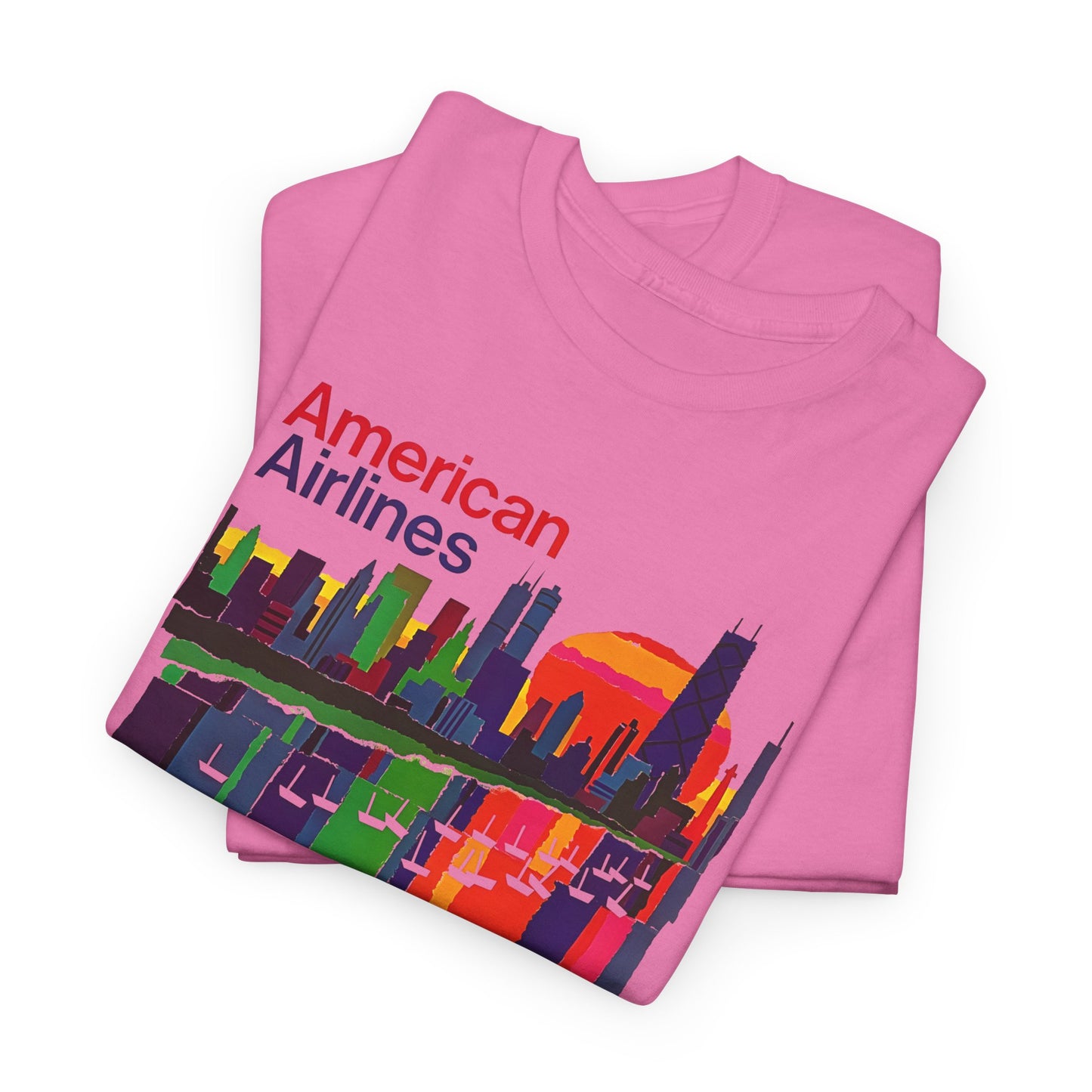 1979 vintage chicago american airlines advert reproduction tshirt