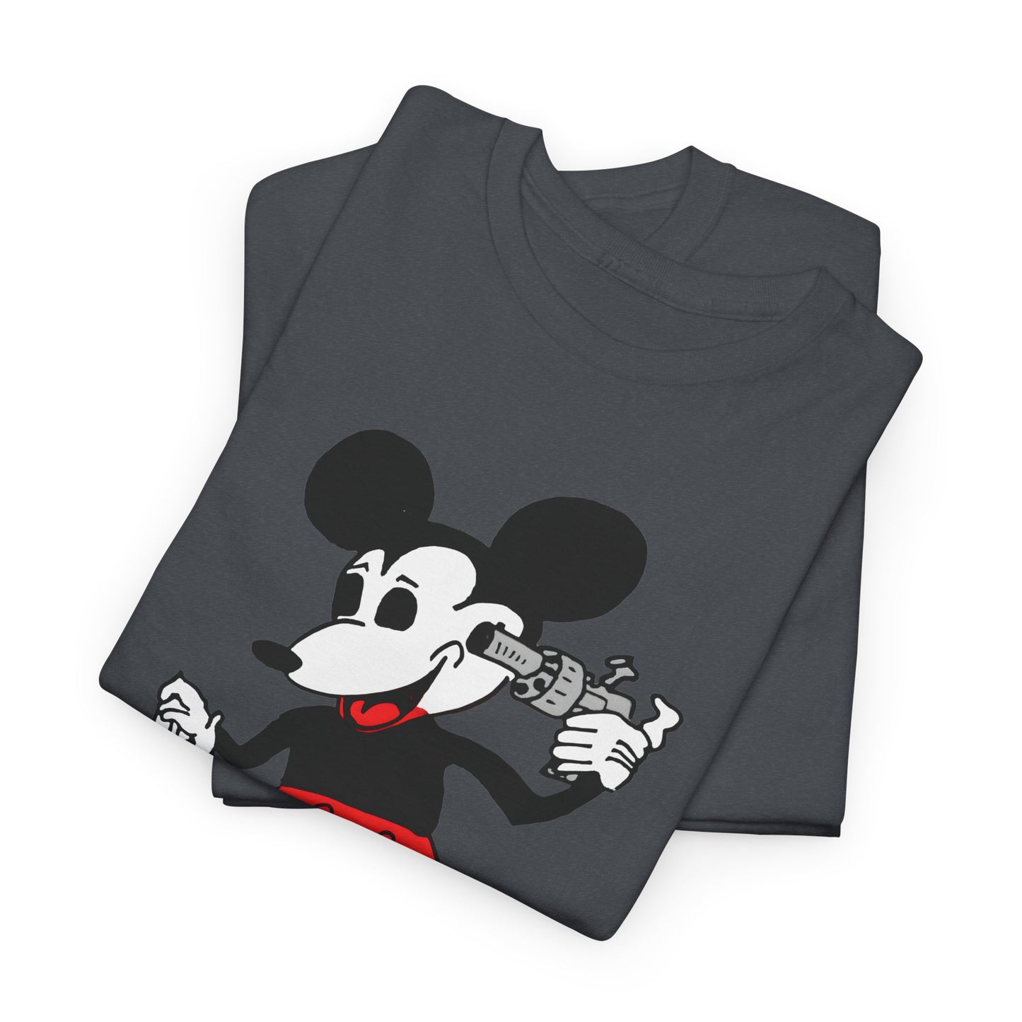 steamboat mickey mouse with gun french postcard reproduction tshirt