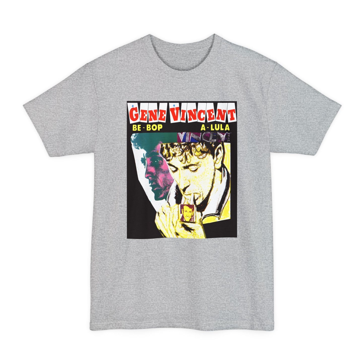 oversized gene vincent be bop a lula reproduction unisex tall beefy tshirt