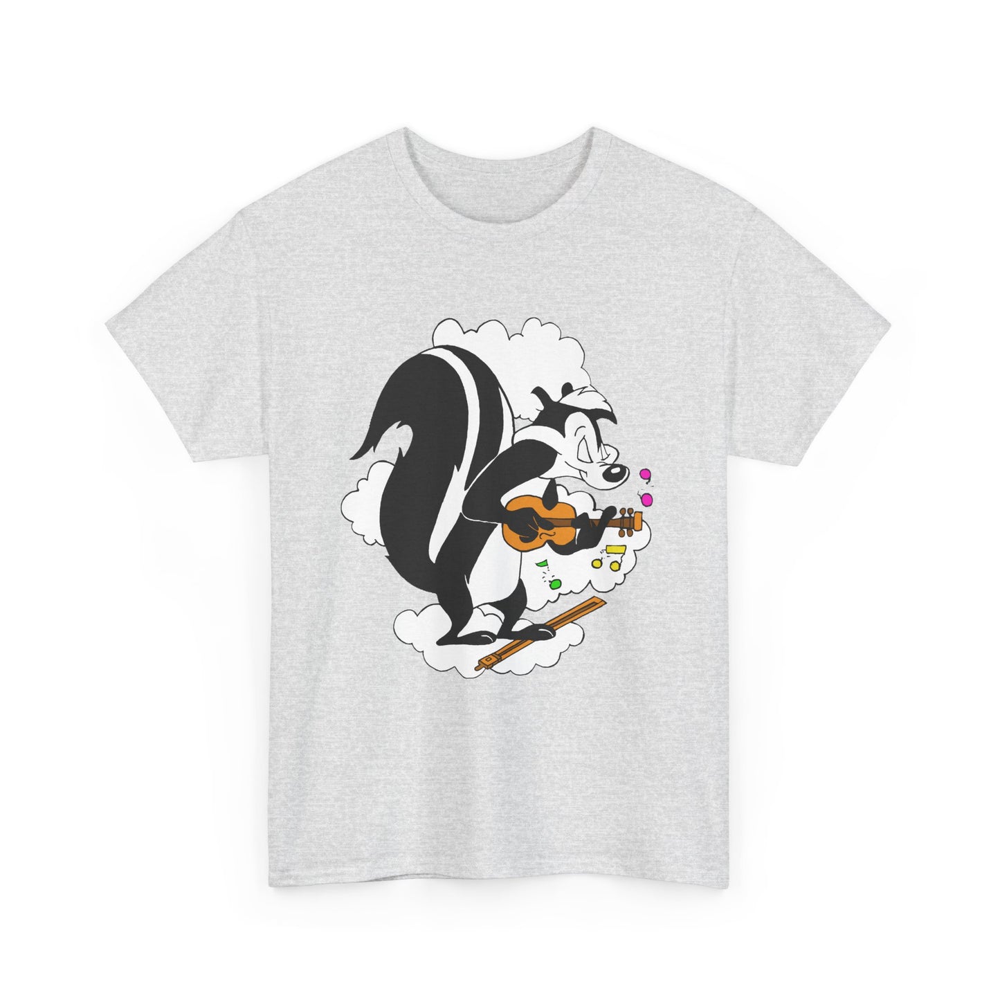vintage milk cap pepe playing fiddle in clouds tshirt