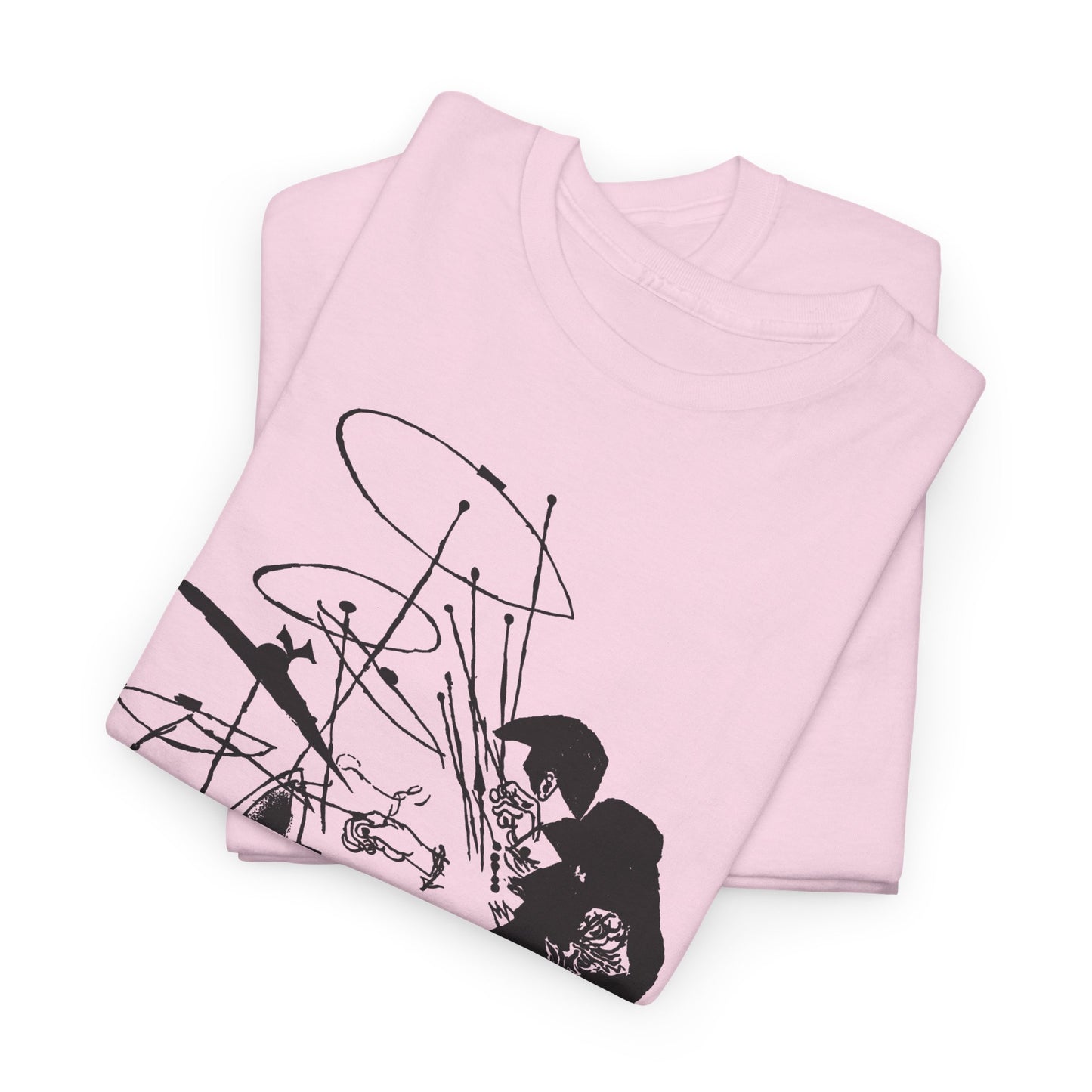 vintage illustration of the drummer buddy rich reproduction tshirt