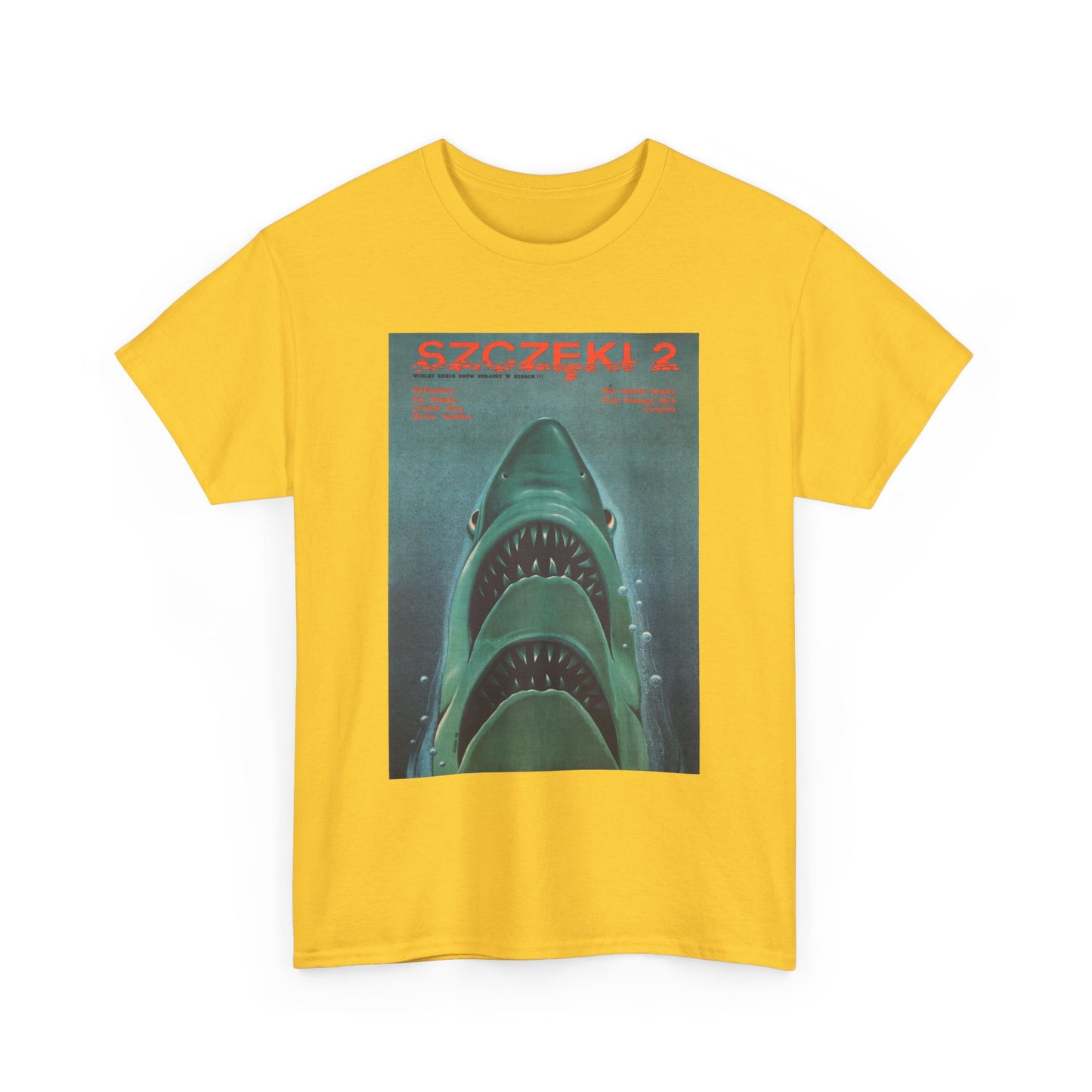 jaws 2 1980 polish movie poster reproduction tshirt