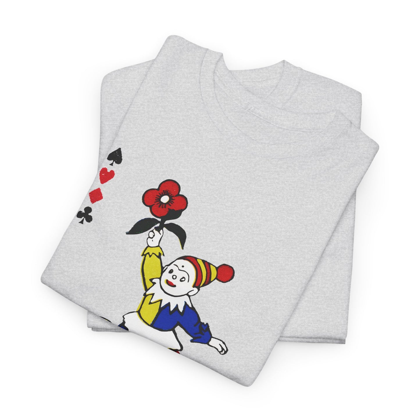 vintage children playing cards flowers reproduction tshirt