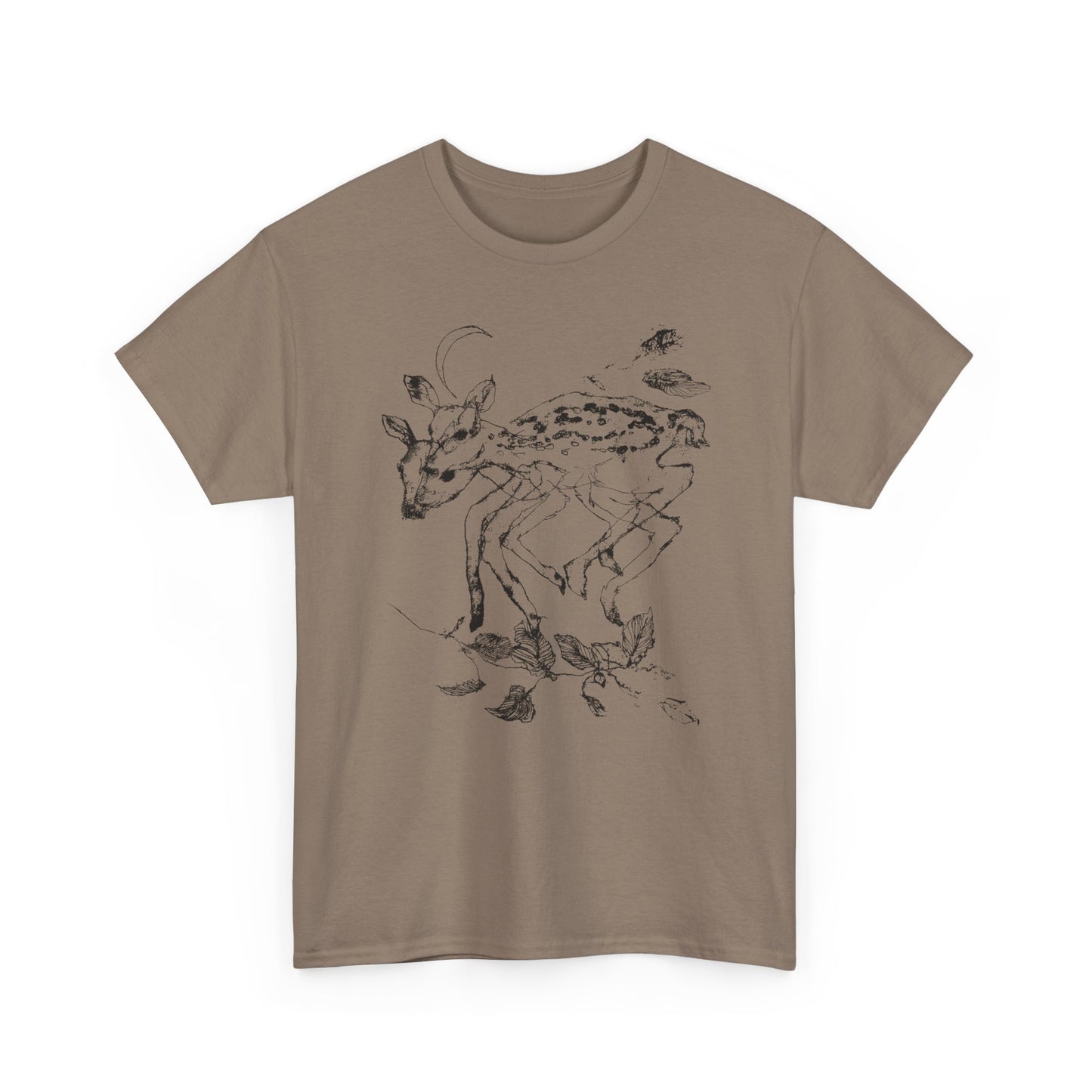 weird deer illustration custom edit tshirt
