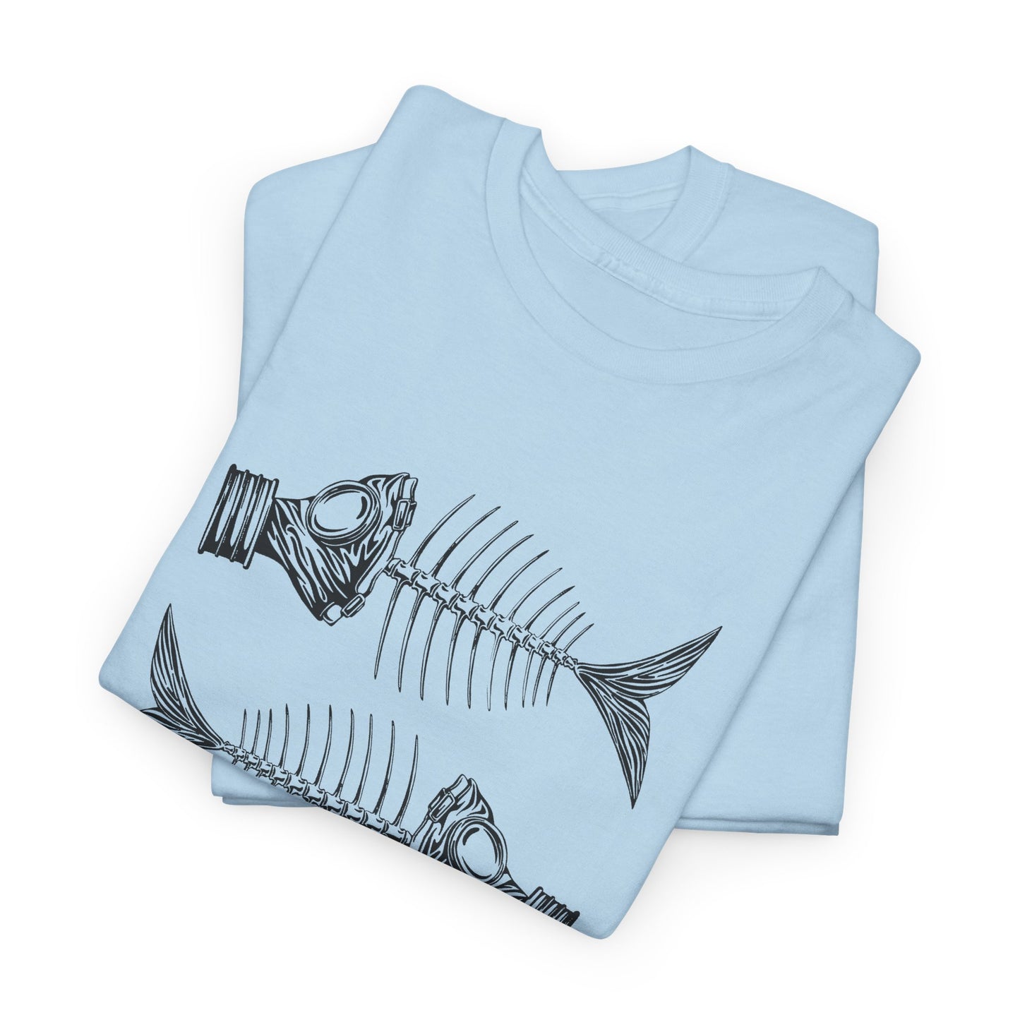 jacek rupinski polish skeletal fish with gas masks tshirt