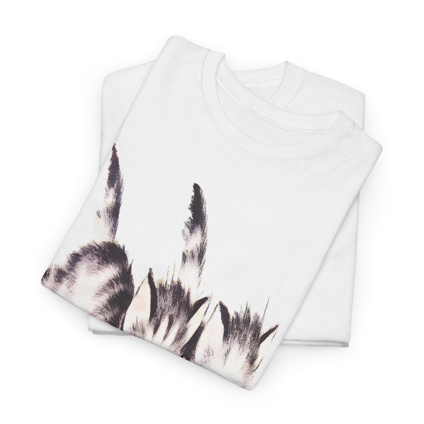 vintage kitten twins illustration stretched reproduction tshirt