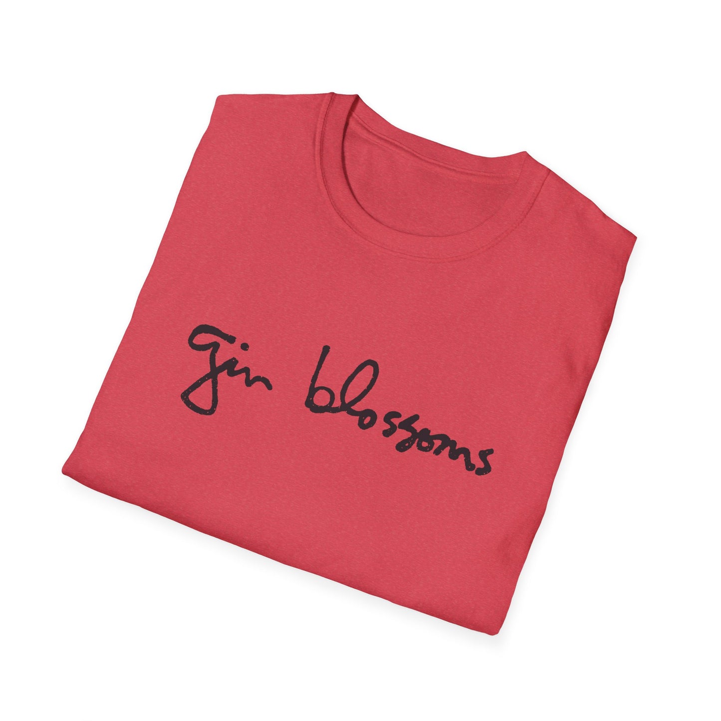 gin blossoms logo in black tshirt