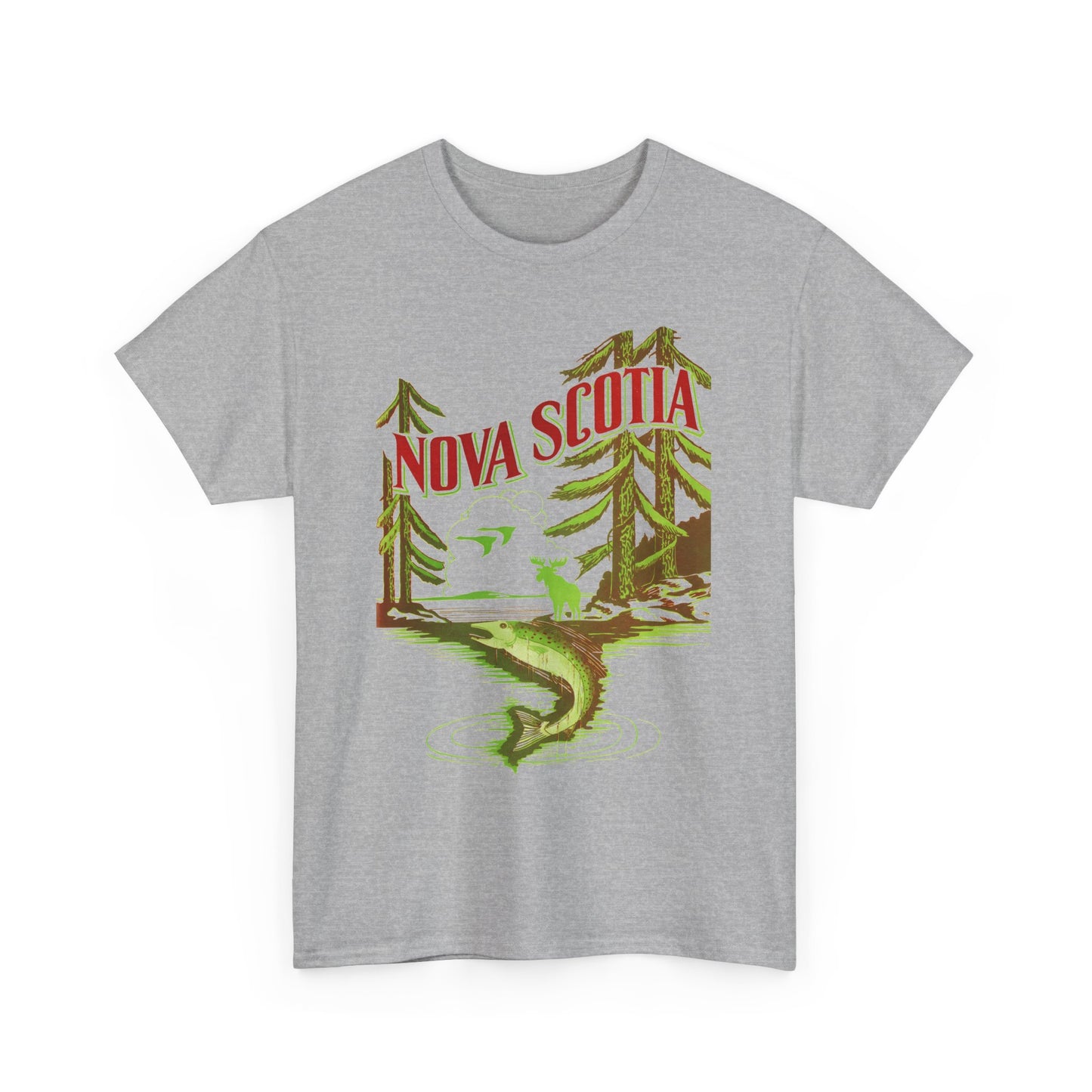 vintage tourism advertisement for nova scotia reproduction tshirt