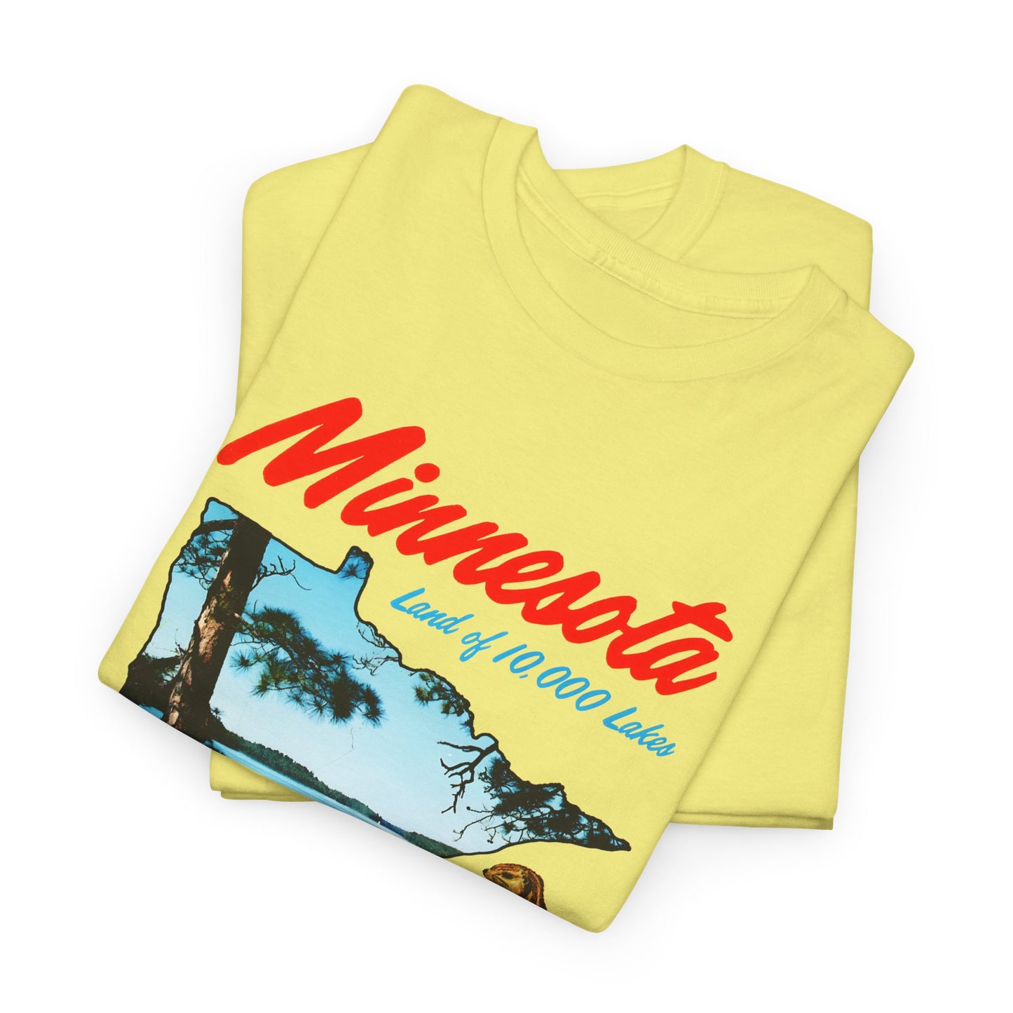 vintage postcard minnesota land of 10 000 lakes reproduction tshirt