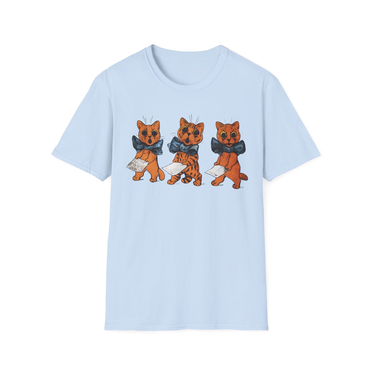 louis wain famous tenors colored lithograph reproduction tshirt