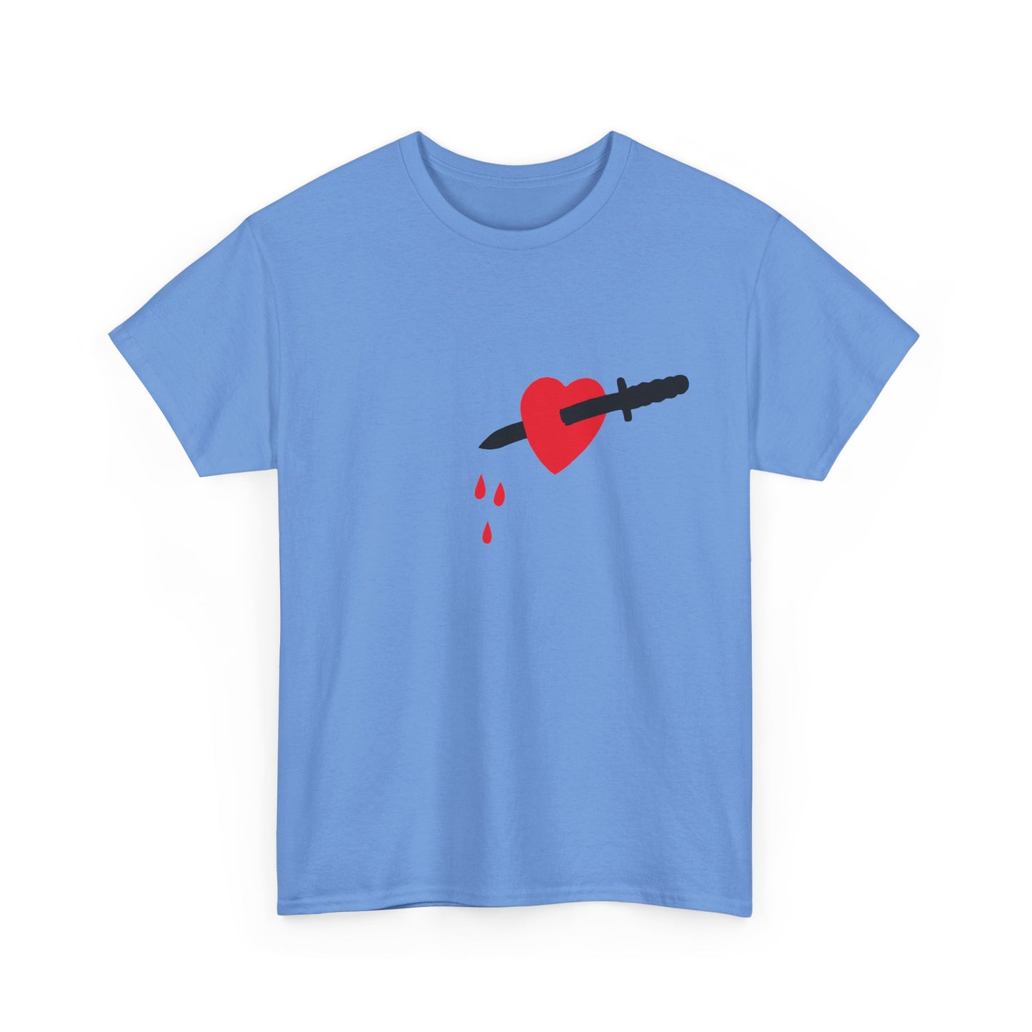 1970s vintage stabbed in the heart reproduction tshirt