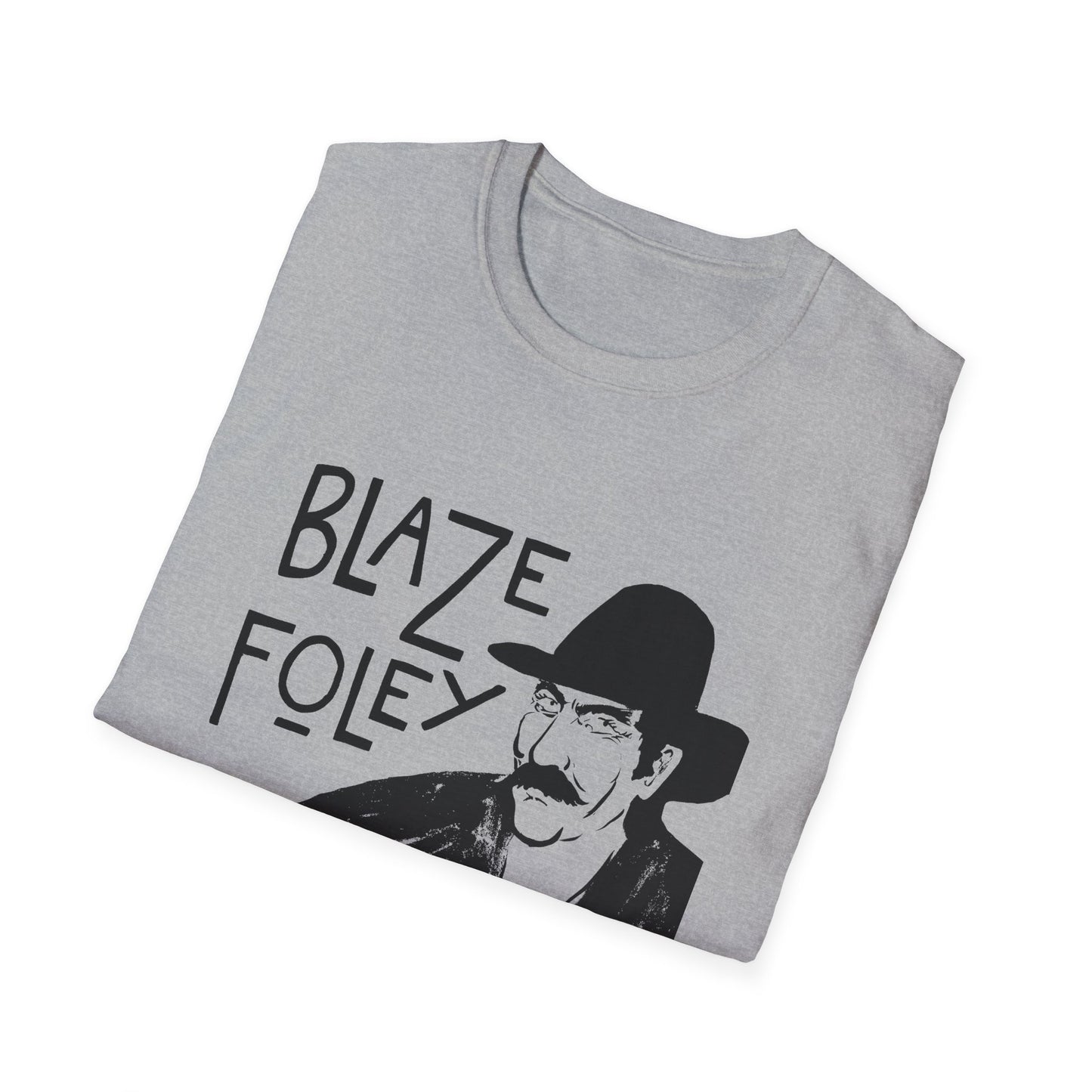 blaze foley sittin' by the road black stencil fan art tshirt
