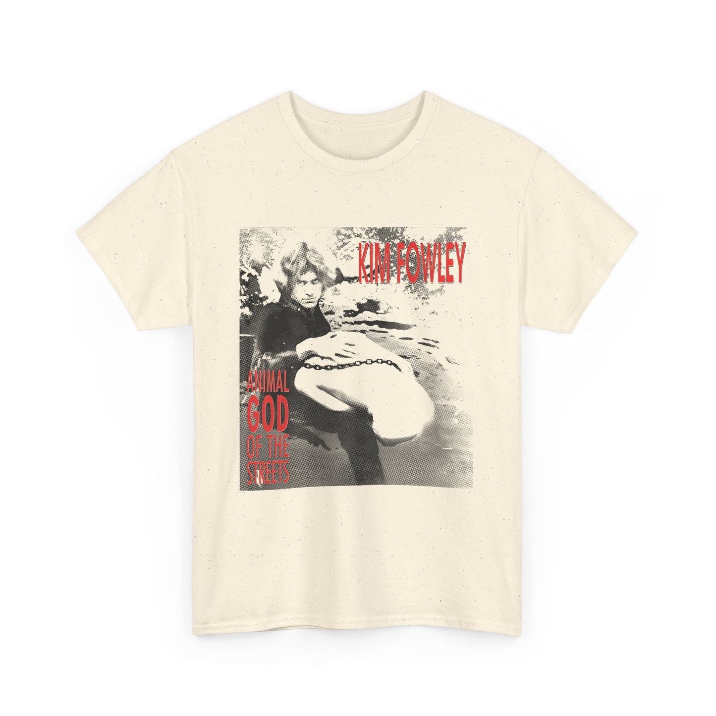 1974 animal god of the streets by kim fowley album cover stretched tshirt