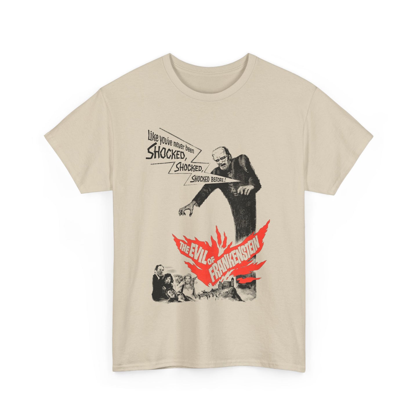 1964 the evil of frankenstein movie poster tshirt