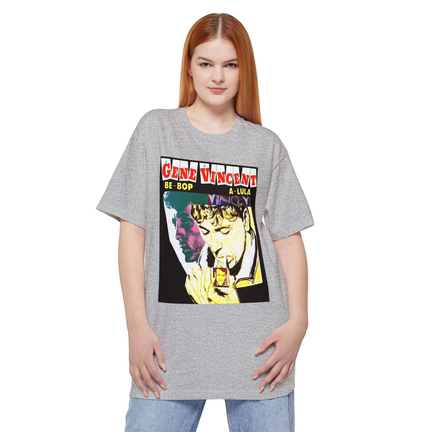 oversized gene vincent be bop a lula reproduction unisex tall beefy tshirt