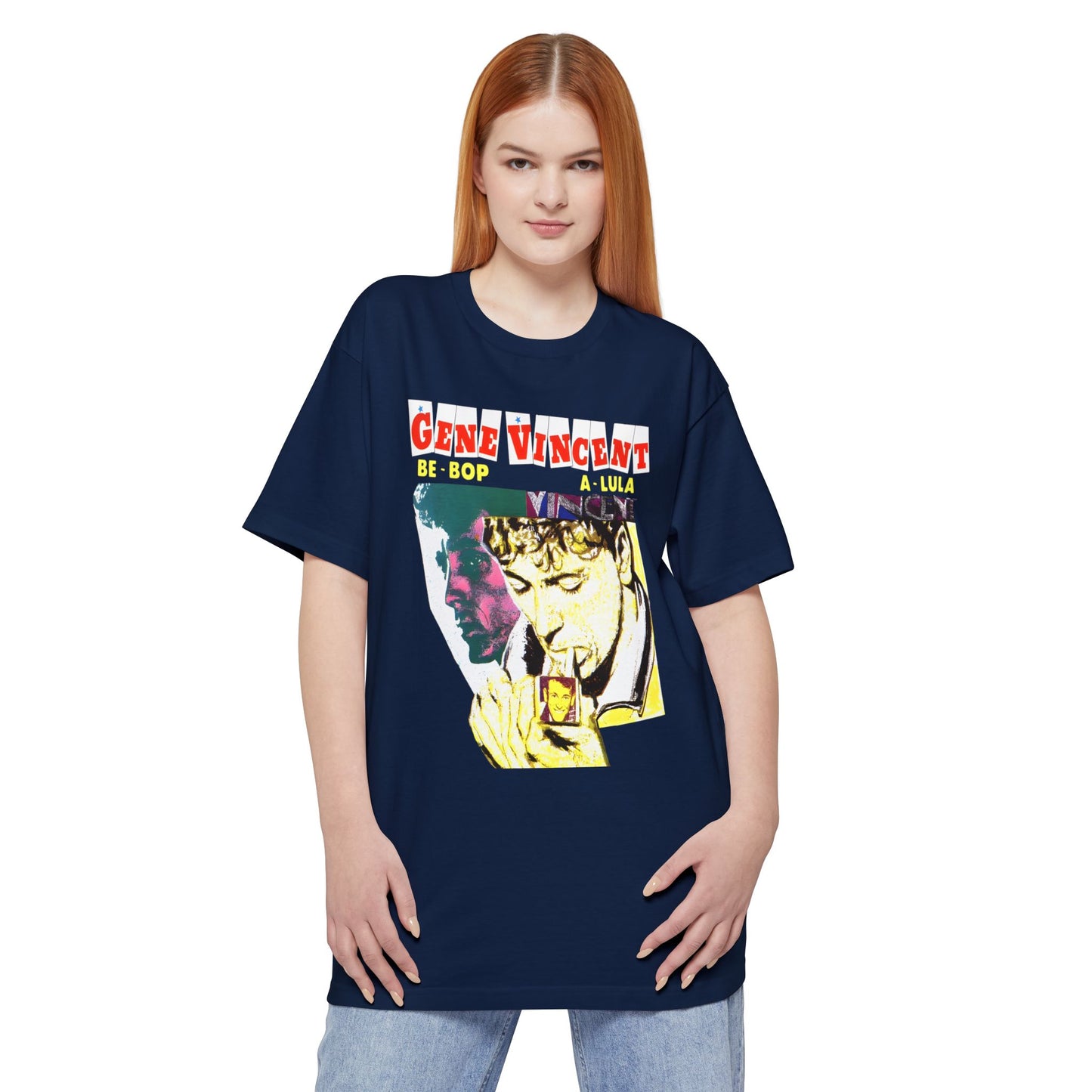 oversized gene vincent be bop a lula reproduction unisex tall beefy tshirt