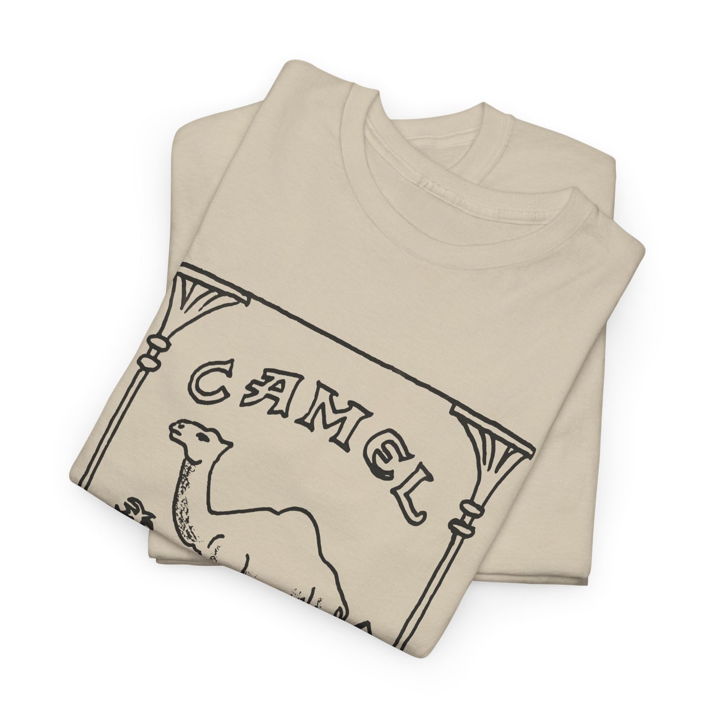 vintage camel cigarettes drawing reproduction tshirt