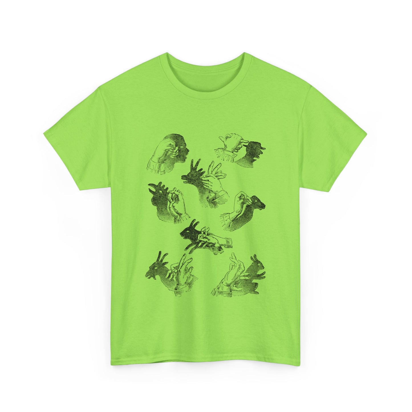 1883 hand shadows on the wall illustration from popular scientific recreations book tshirt