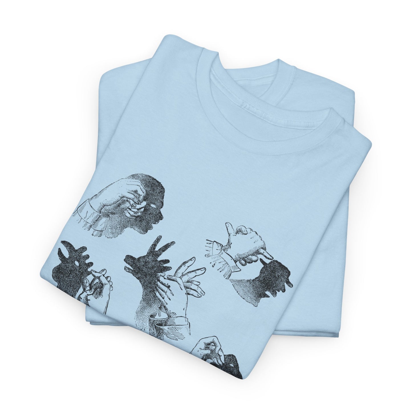 1883 hand shadows on the wall illustration from popular scientific recreations book tshirt