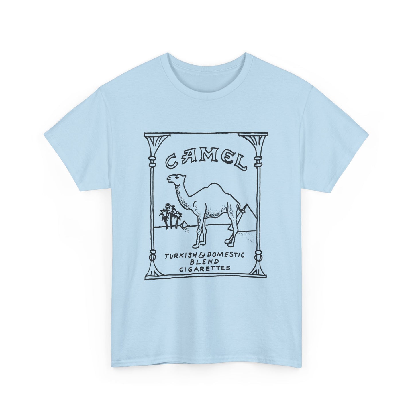 vintage camel cigarettes drawing reproduction tshirt