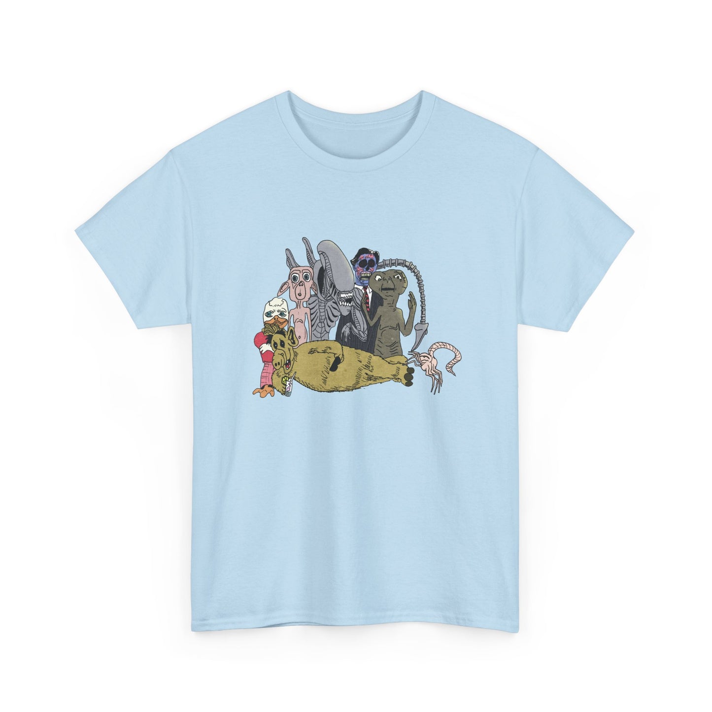 original drawing cute weird pop cult alien tshirt