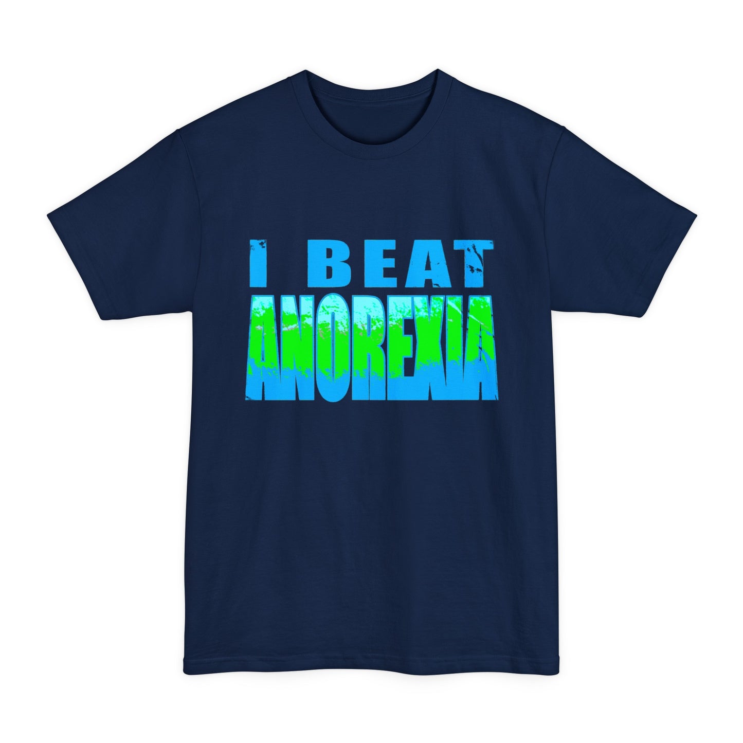 oversized i beat anorexia vintage style graphic unisex tall beefy tshirt