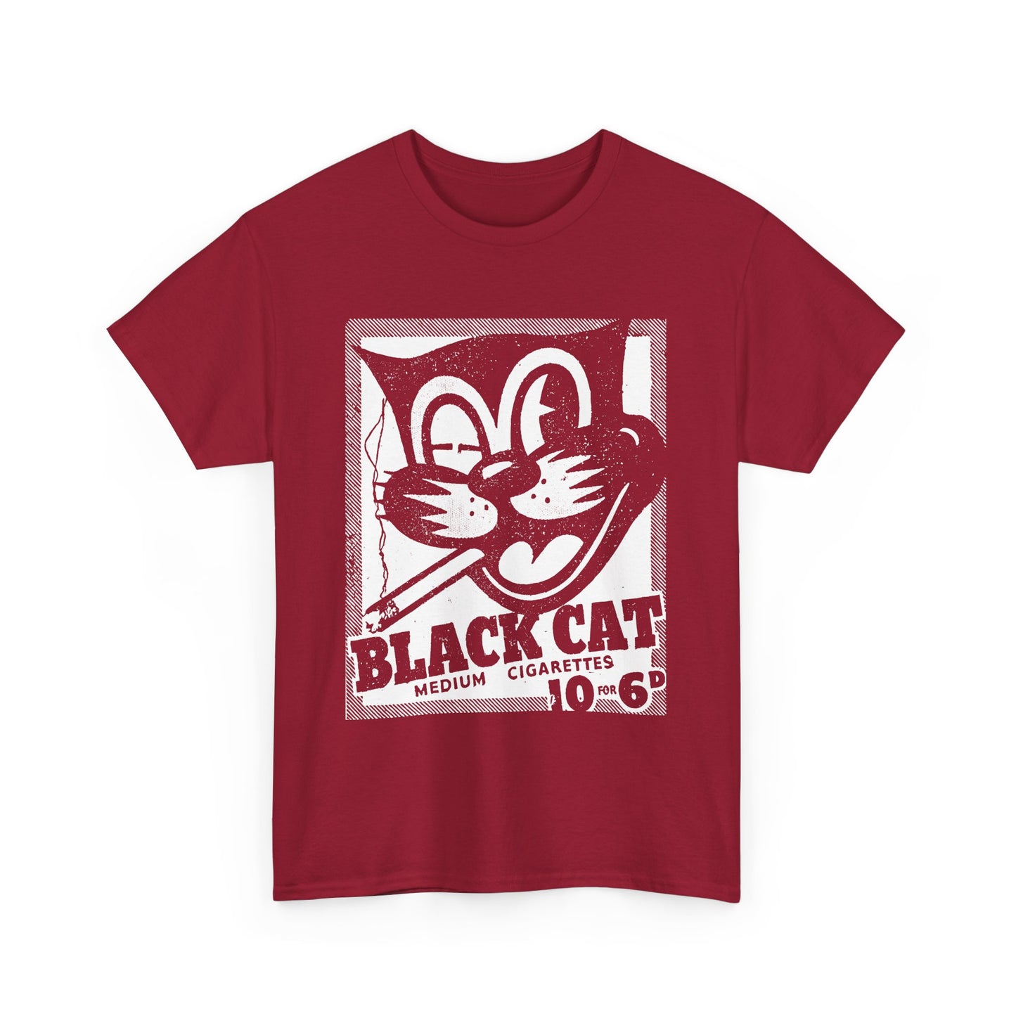 vintage black cat cigarettes advert reproduction stretched graphic tshirt