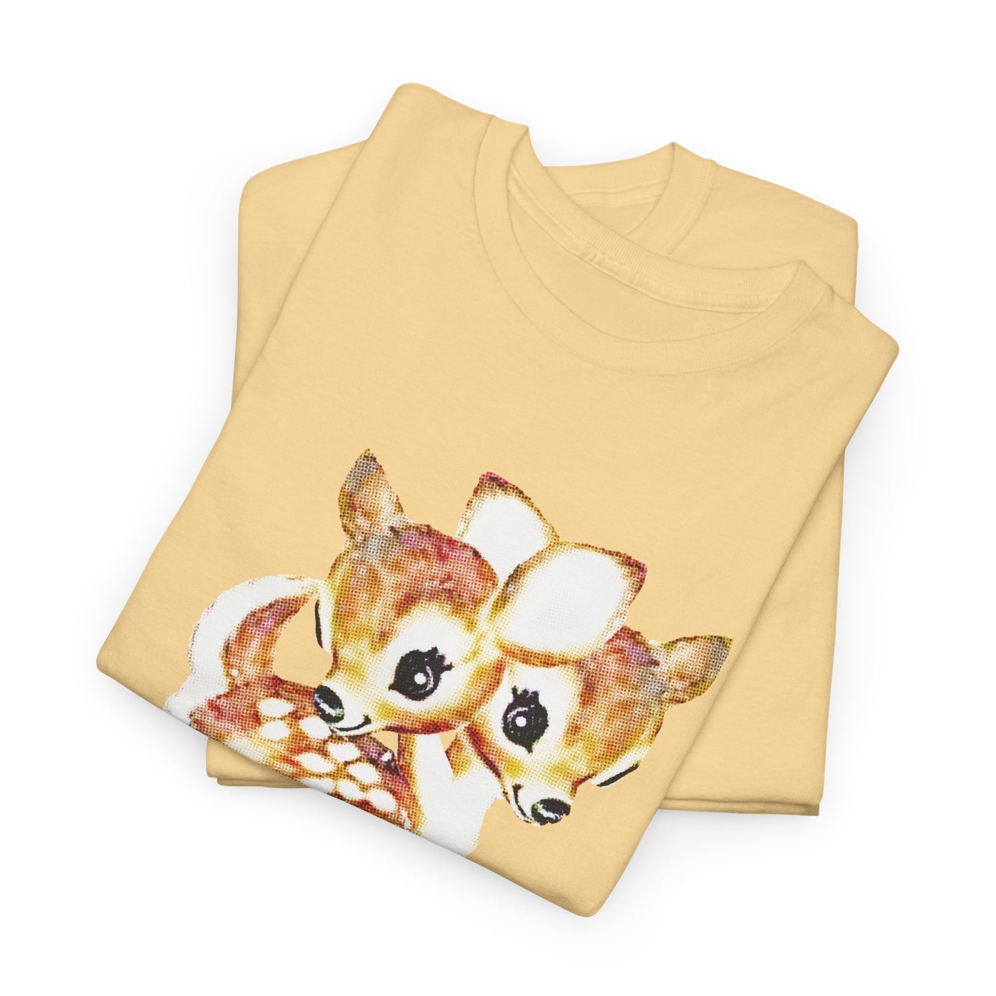 vintage cute baby deer double headed tshirt