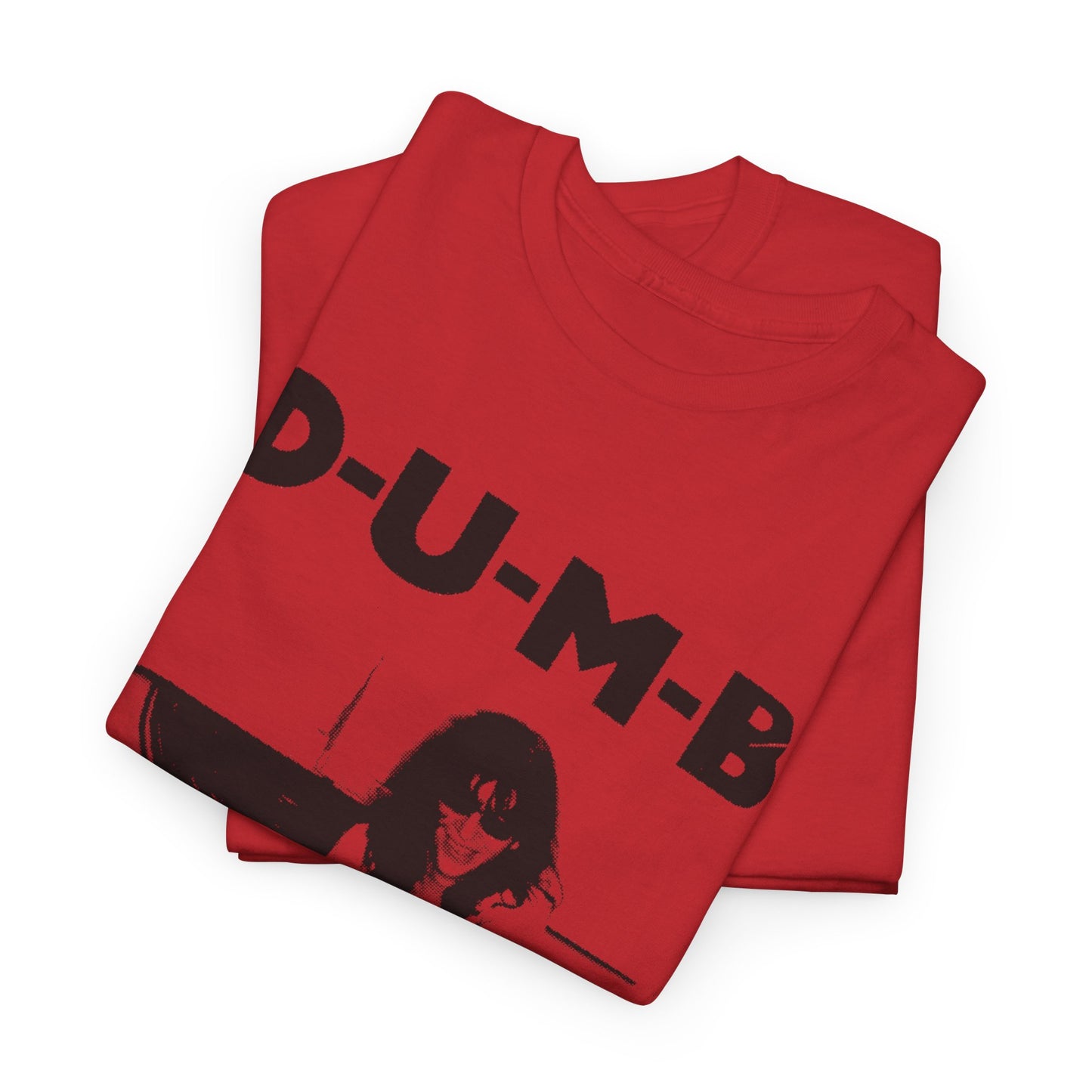 joey ramone D-U-M-B pinhead lyric photo tshirt