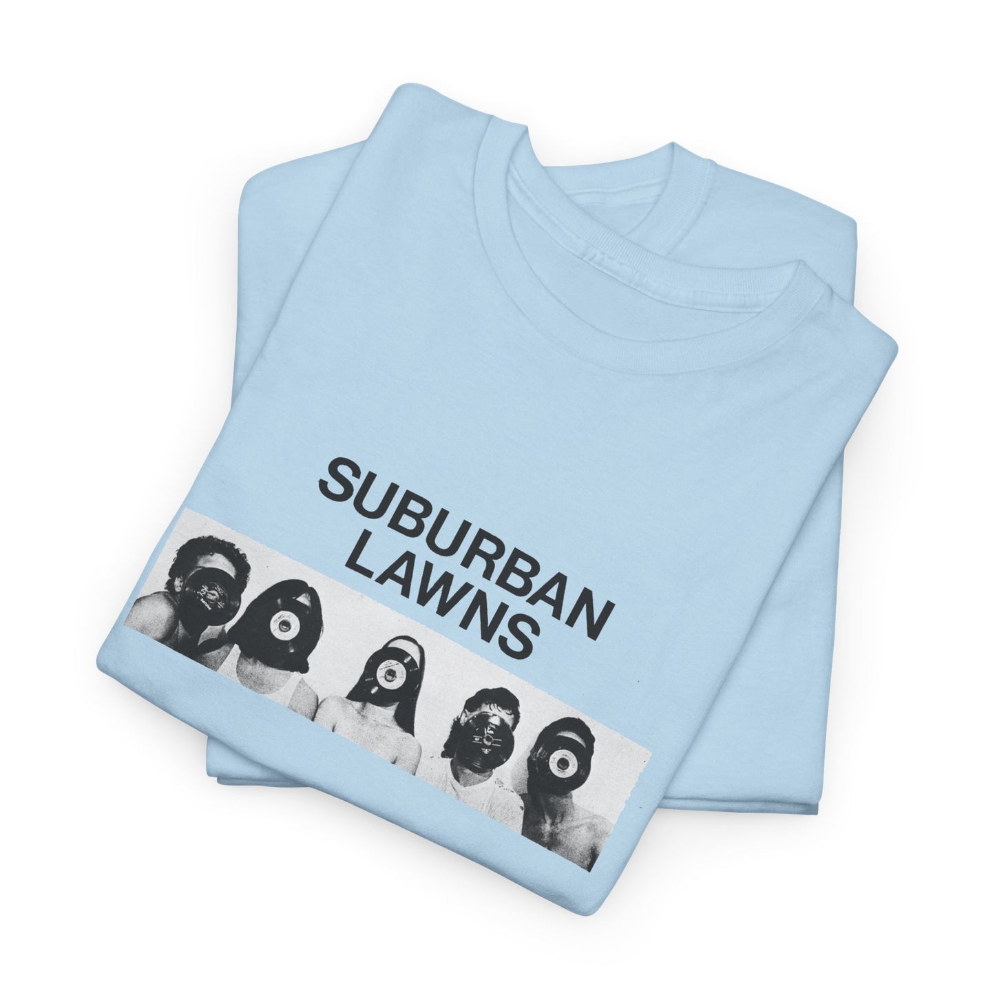 1970s california punk band suburban lawns photo tshirt
