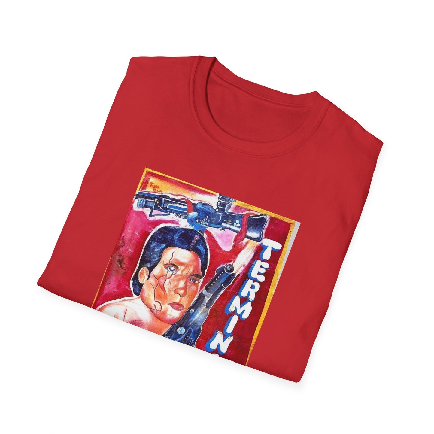 the terminator 1984 ghanaian movie poster tshirt