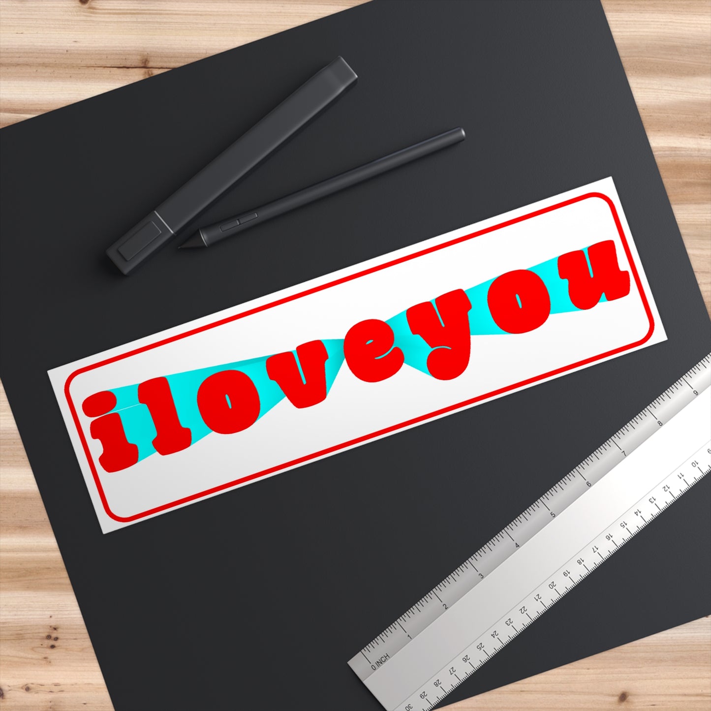 i l o v e y o u retro style bumper sticker whatmart