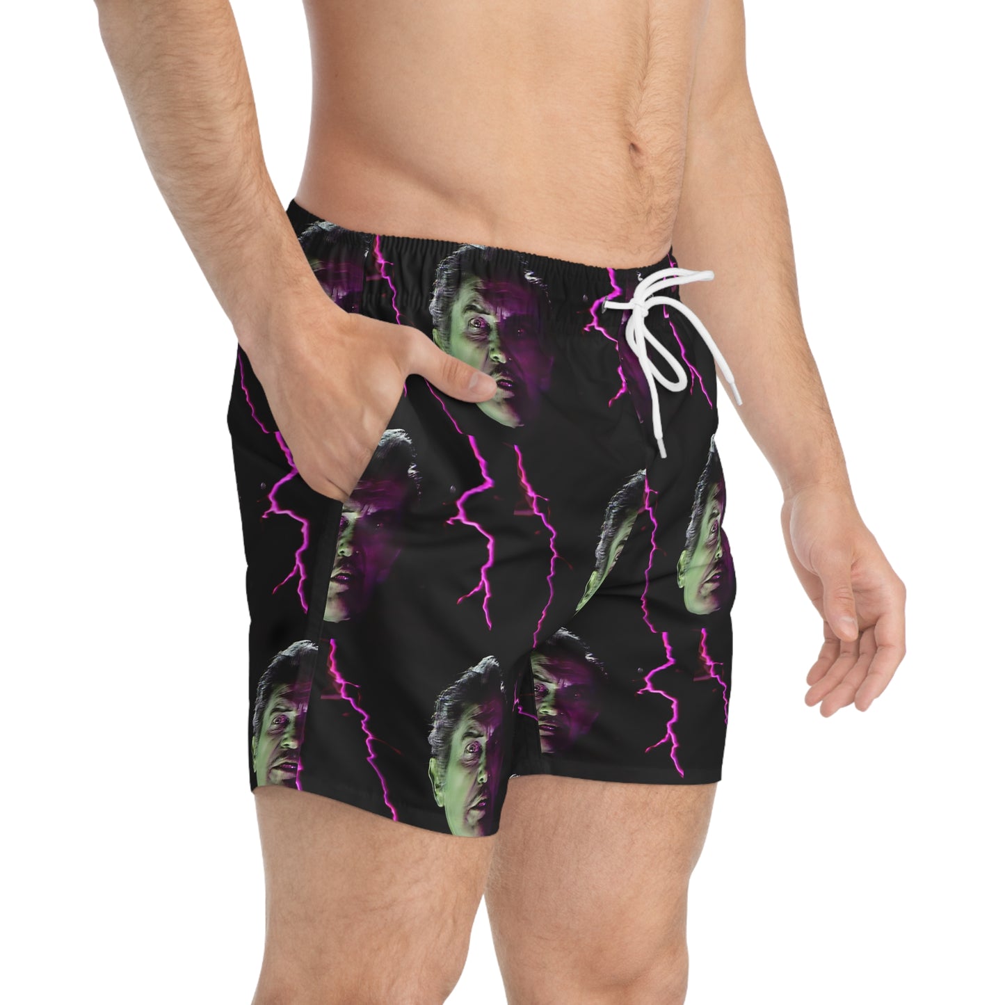 the hilarious house of frightenstein vincent price opening monologue on a pair of swim trunks (all over print) whatmart