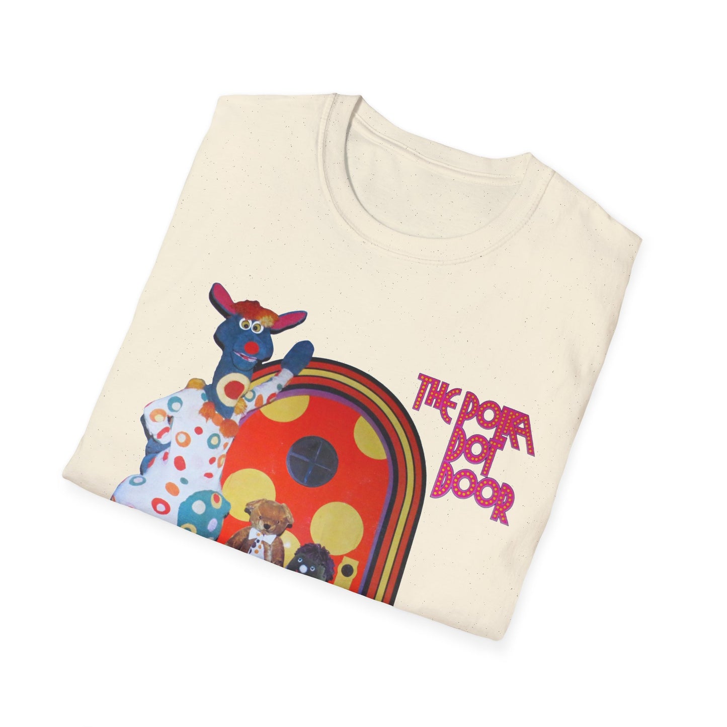 polka dot door 70's kids tv show tshirt