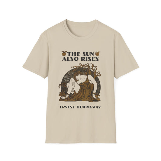 1926 ernest hemingway book cover by cleo damianakes for "the sun also rises" the tshirt