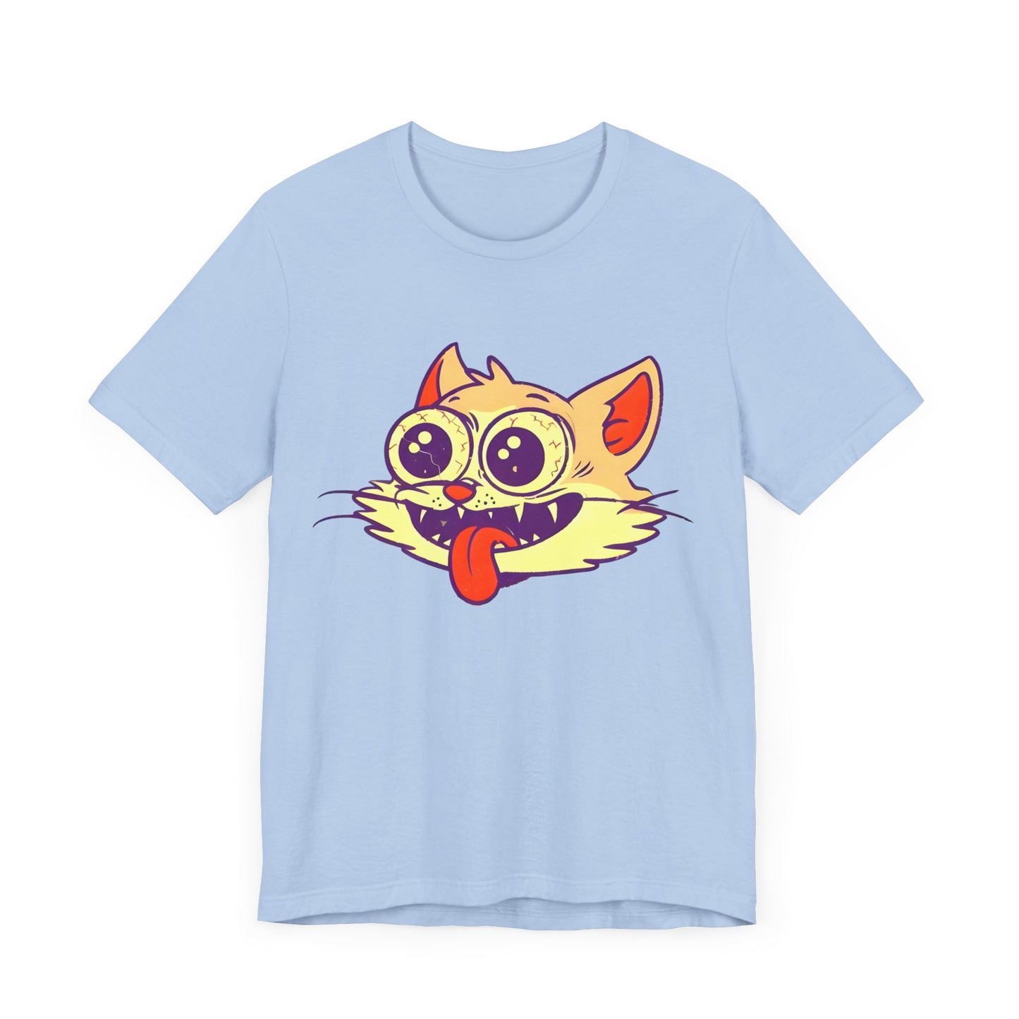 cute creepy strung out high happy kitty cat tshirt