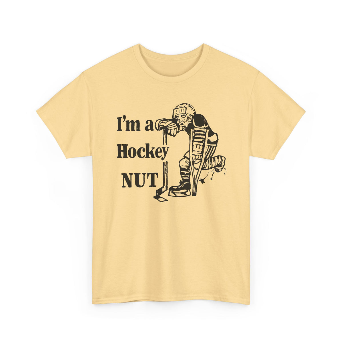 vintage canadian i'm a hockey nut graphic reproduction tshirt