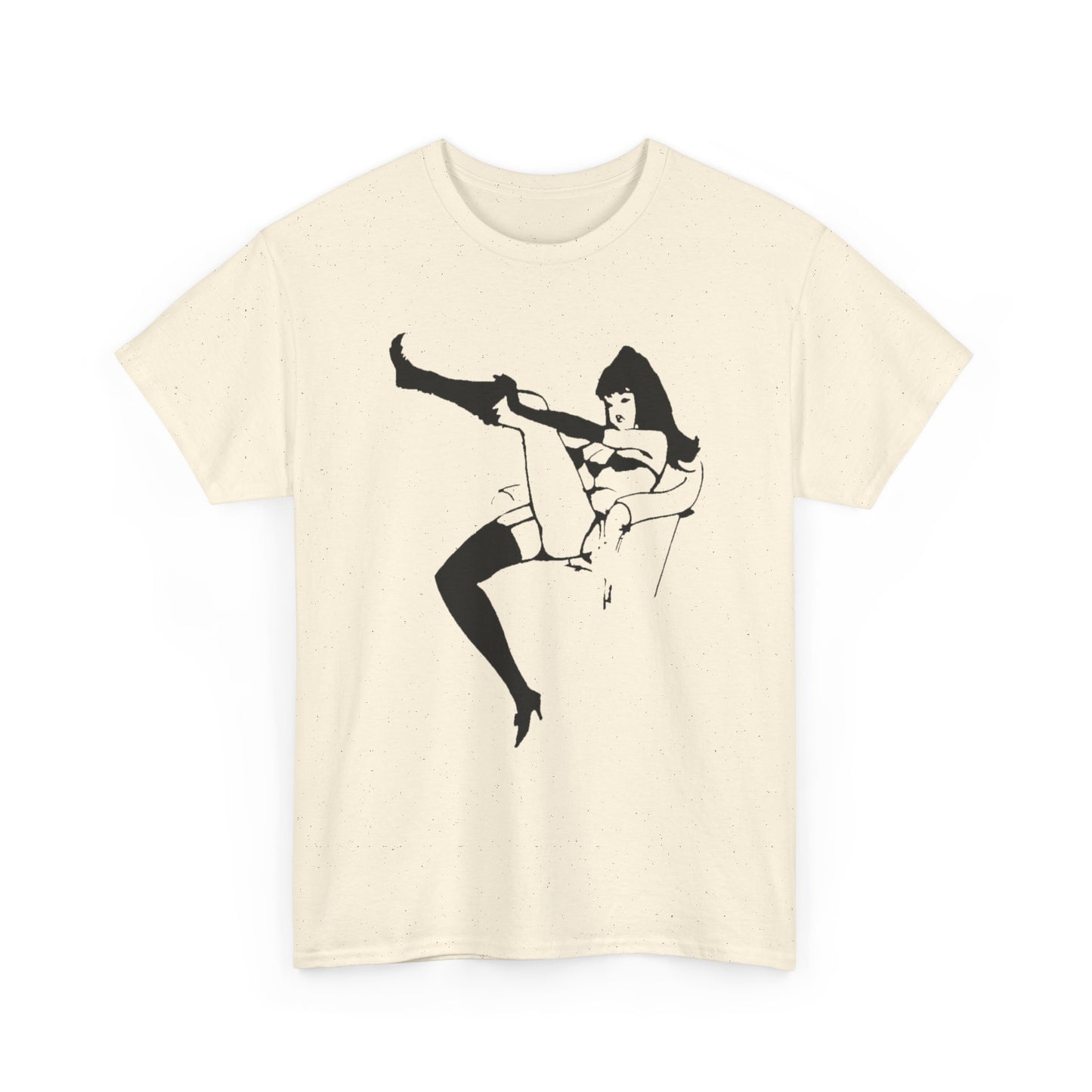 old tattoo flash art burlesque lady tshirt
