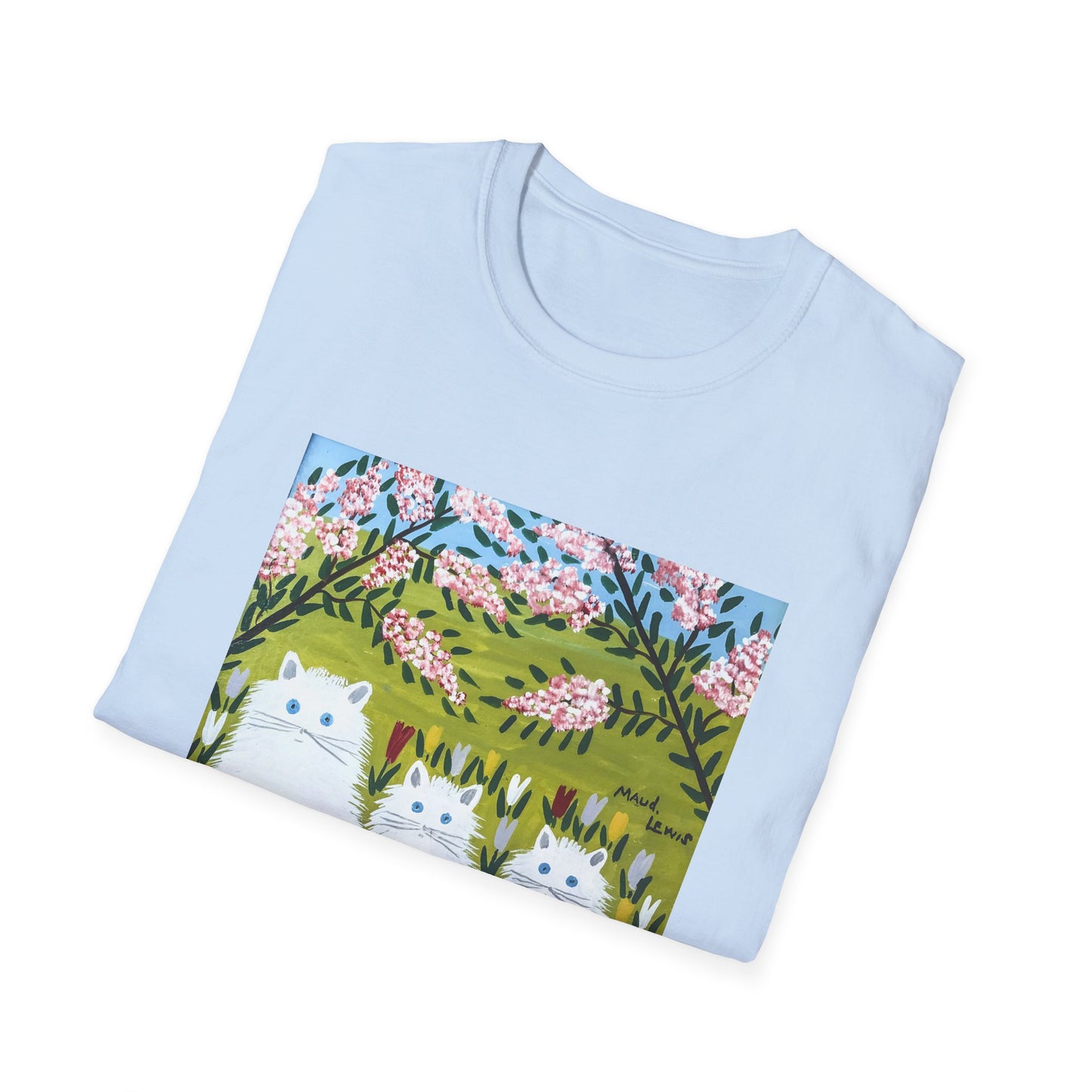 1965 maud lewis painting three white cats tshirt