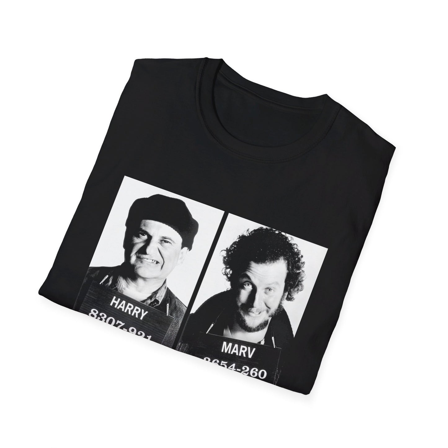 harry and marv mugshot home alone christmas tshirt