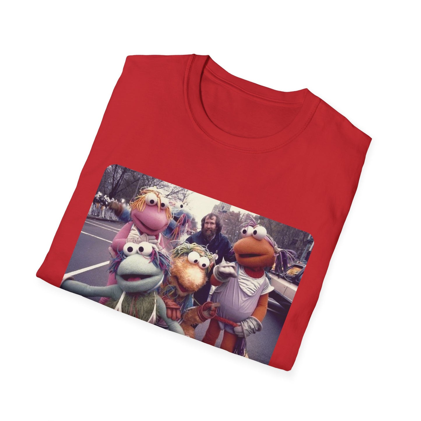 jim henson and the full-body fraggles at the 1984 macy's thanksgiving parade photo tshirt