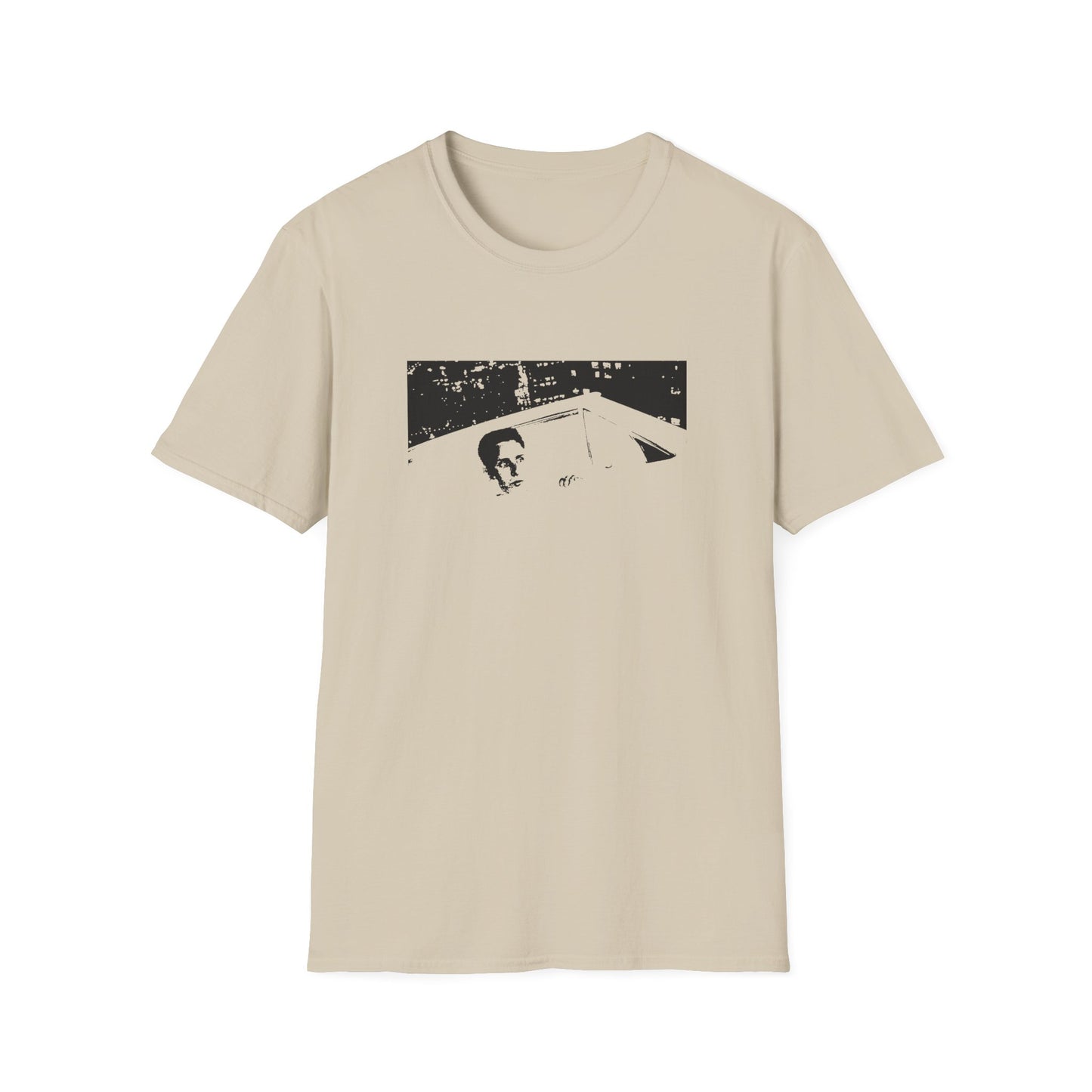 repo man flying car scene stencil tshirt